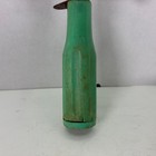 Vintage Ice Cream Scoop Green Wood Handle Metal Mechanical Thumb Lever Release