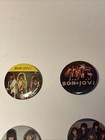 Lot Of 18 Vintage Bon Jovi  Pin Backs