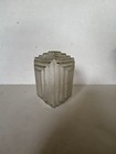 Vintage Art Deco Skyscraper Ziggurat 7    Clear Glass Shade 3 2    Fitter