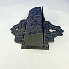 Antique Victorian Cast Iron Wall Match Safe Figural Birds Urn Y Marked 1880s