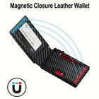 Carbon Fiber Patterned Men   s Wallet     Slim Pu Leather Flip Card Case
