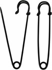 10pcs Black Safety Pins Extra Large 10 1cm X 22mm Heavy Duty Stainless Steel Saf