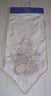 Happy Easter Ivory Easter Egg Floral Lace Trim Table Runner 14  X 72 