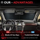 Kayzt Windshield Sun Shade For Toyota 4runner 2010-2024 4-runner Foldable Sunsha