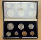 South Africa - Silver Springbok -  7  Coin Proof Set - 1965 - Ps64 - Ogp