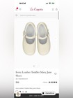 La Coqueta Ivory Nappa Leather Toddler Mary Jane Shoes Size 25  9 Us 