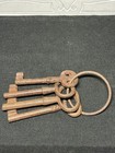 Rustic Vintage Antique Style Cast Iron Jailer Keys Set Decor