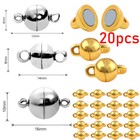 20 X Round Strong Magnetic Clasps For Bracelet Necklace Jewelry Making Findings