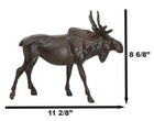 Cast Iron Large Emperor Stag Elk Bull Moose In Bronze Finish Figurine 11 25 l