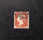 Queen Victoria Penny Red Sg 8 Black Pl 1c Used Black Mx Clean 4 Marg  Unique Vf