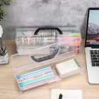 Btsky 3 Pcs Long Flat Plastic Pencil Box Portable Clear Home Utility Boxes Wi   