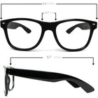 Clear Lens Non Prescription Eye Glasses Black Frame New Unisex