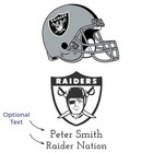 Las Vegas Raiders - Engraved Football Whiskey Decanter And 4 Glasses In Woodbox