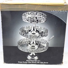 Godinger Mirrored Cake Stand Set Of 3 Vintage Stackable Wedding Special Occasion