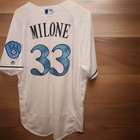Mlb Game Issued Worn Majestic Milwaukee Brewers Tommy Milone Father s Day Jersey