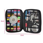 130pcs Black Portable Sewing Bag Multi-color Sewing Set Sewing Kit Travel Home