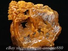 8 8  Old Chinese Dynasty Shoushan Stone Carving Mountain Tree Human Statue
