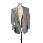 Christian Dior Le Connaisseur Mens Gray Blue Textured Blazer Sport Coat Usa Made