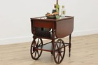 Traditional Antique Rolling Tea Or Bar Cart  Tray  Imperial  50558