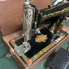 1910 Singer Model 66 Red Eye Antique Sewing Machine With Case   working