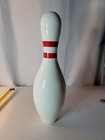 Vintage Authentic Bowling Pin  Happy Birthday Celebration Bright Red  Stripes