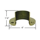Outwater 2  Dia X 1-3 8  H Brass Half Flange 2  Bar Rail