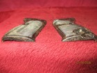 Original  Ww2  Aeg Dark Brown Bakelite P 38 Pistol Grips W scr  1940 To 43