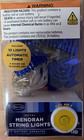 5ct-hanukkah Metal Menorah String Lights  5    Length-battery Operated Led - New  