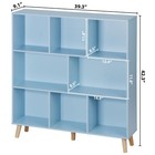 8 Cube Storage Organizer  3 Shelf Wood Bookshelf Storage Shelf For Home Office