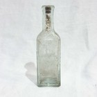Antique Pain Killer Vegetable Medicine Bottle Embossed Glass Apothecary 5    Vtg