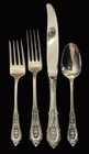 New Factory Sealed Wallace Rose Point Sterling Silver  8  4-piece Place Settings