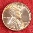 1958-p  Lincoln Wheat Cent Penny 50 Coin Roll Bu