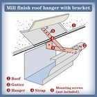 25 Sets 5  Aluminum Roof Gutter Hanger With Straps For Fixing Without Eaves