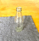 Vintage Pepsi Cola Swirled Embossed No Refill 10 Ounce Clear Glass Bottle Vguc