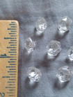10 Antique Tiny Clear Glass Buttons 