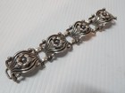 Antique Vintage Mexican Ingot Sterling Silver Link Bracelet W  Colonial Design