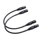Xlr Dmx Cable 3 Pin Male To Female Mic Patch Cords 2 Pack 1ft