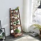 4 Tier Plant Stand Ladder Rack Display Shelf Storage Foldable Bookshelf Holder