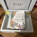 20th Wedding Anniversary Couples Gifts Wooden Picture Frame Keepsake Box - 4x6 