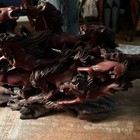 9 Lucky Running Horses Red Resin Sculpture 1chinese Feng Shui