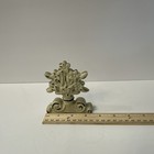 Cast Iron Floral Door Stop Ornate Scroll Decorative Metalware Piece