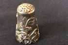 Signed Taxco Mexico Ornate Flower Design Sterling Silver Sewing Thimble
