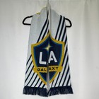 Los Angeles Galaxy Mls Soccer Adidas White Navy Blue Yellow Striped Knit Scarf