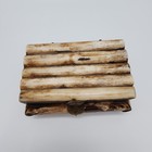 Vintage Camel Bone Hinged Trinket Box Jewelry Brass Velvet Lined Handmade India