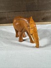Vintage Wood Hand Carved Decorative Elephant Statue Figurine
