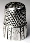 Antique Simons Bros  Sterling Silver Thimble     fluted Octagon     C1890s