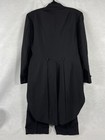 Vintage First Nighter 2pc Tuxedo Suit Men   s 44l Black Long Tail Pants Pleated