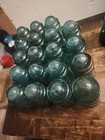 Vintage Hemingray  12 Antique Aqua Glass  Insulator Made In Usa Depression Glass