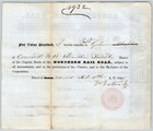 1848 Boston  Ma Northern Railroad Stock Certificate No  3425 For 20 Shares