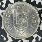 1935 Portuguese India 1 Rupia Lot jm0557 Silver  High Grade  Beautiful 